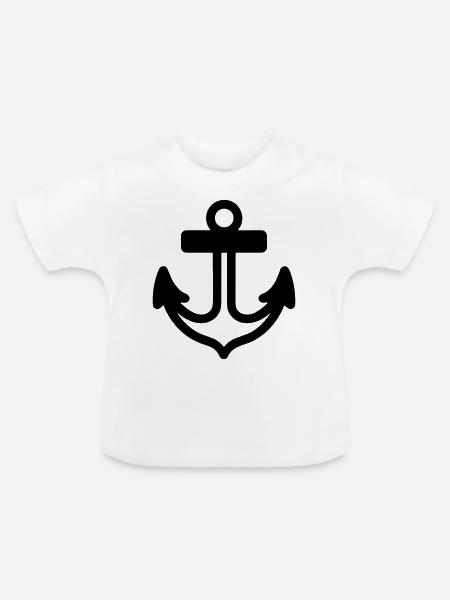 Anker - Baby Bio-T-Shirt mit Rundhals - Weiß