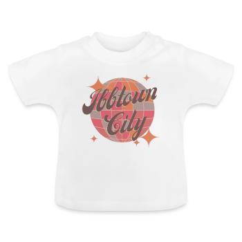 Ibbtown City Retro Vintage Ibbenbüren Rockcity - Baby Bio-T-Shirt mit Rundhals - Weiß - Vorne