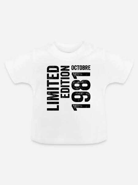 1981  - Baby Bio-T-Shirt mit Rundhals - Weiß