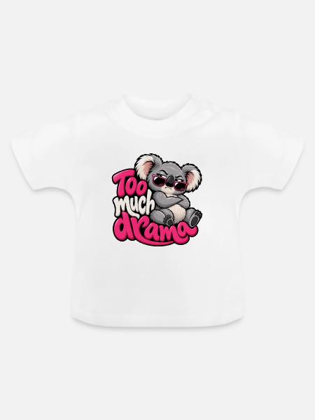 Koala - Baby Bio-T-Shirt mit Rundhals - Weiß