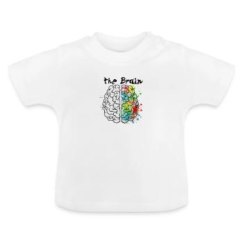Le cerveau - T-shirt bio col rond Bébé - blanc - Devant