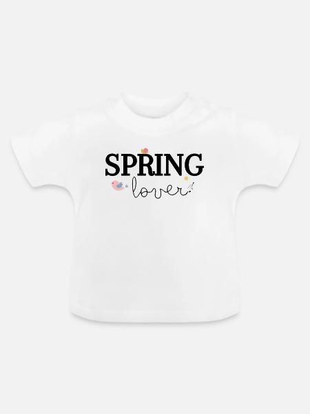 Spring Lover - Baby Bio-T-Shirt mit Rundhals - Weiß
