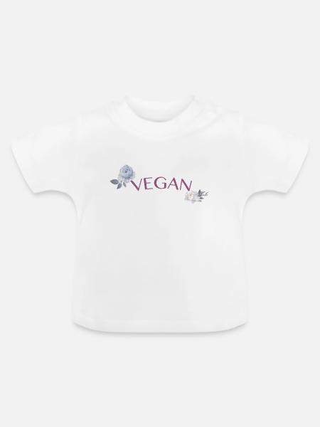 Vegan - Baby Bio-T-Shirt mit Rundhals - Weiß