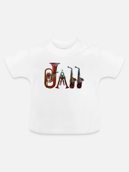 Jazz - Baby Bio-T-Shirt mit Rundhals - Weiß
