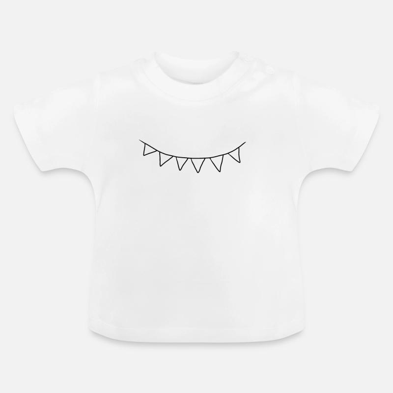 fanion - T-shirt bio col rond Bébé - blanc