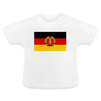 Drapeau de la RDA - T-shirt bio col rond Bébé - blanc - Devant