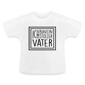Best Dad, Best Father, Gift - Baby Organic T-Shirt with Round Neck - white - Front