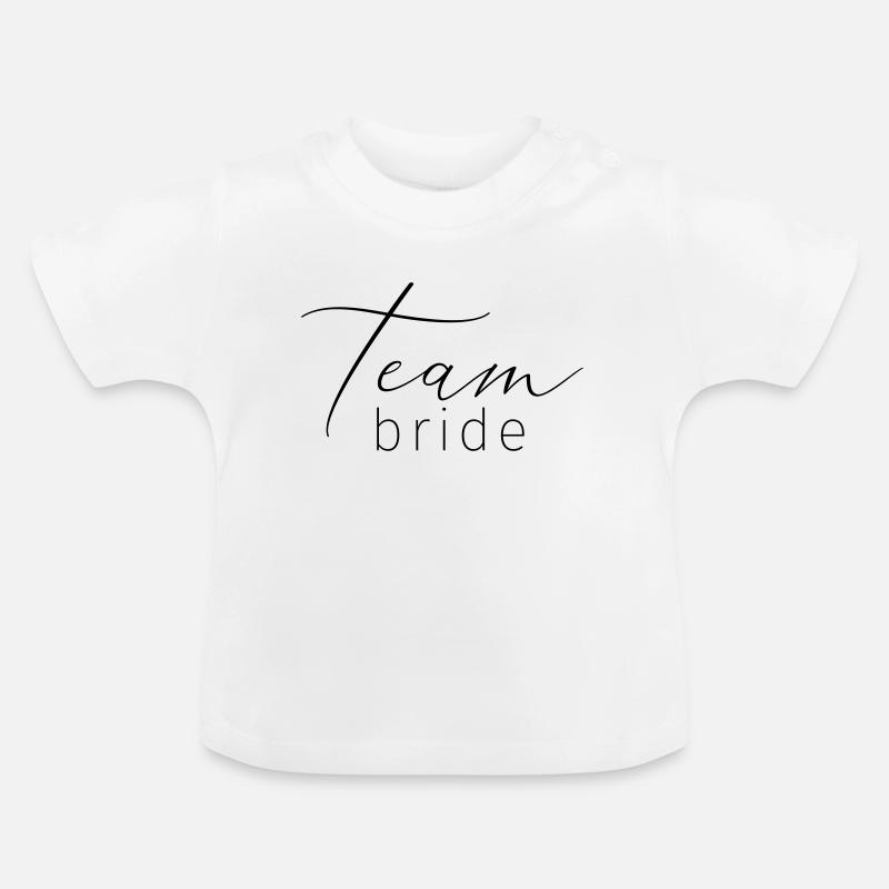 Bride équipe - T-shirt bio col rond Bébé - blanc