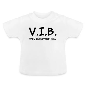 vib baby - Baby Bio-T-Shirt mit Rundhals - Weiß - Vorne