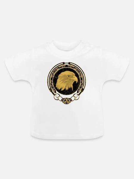 Keltischer Falke Zodiac - Baby Bio-T-Shirt mit Rundhals - Weiß