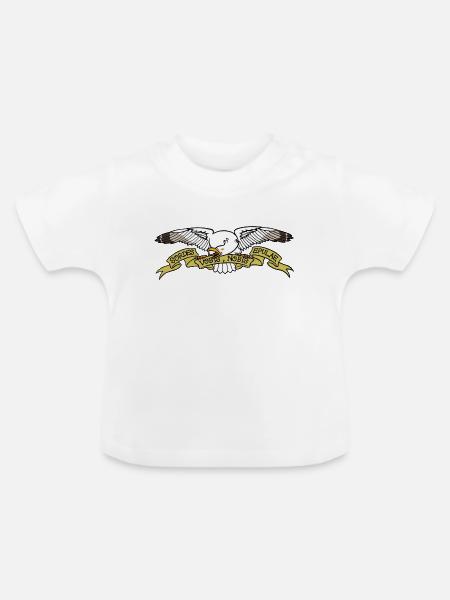 unartige Möwe - Baby Bio-T-Shirt mit Rundhals - Weiß