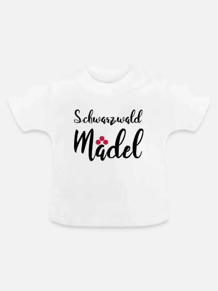 Schwarzwaldmädel - Baby Bio-T-Shirt mit Rundhals - Weiß