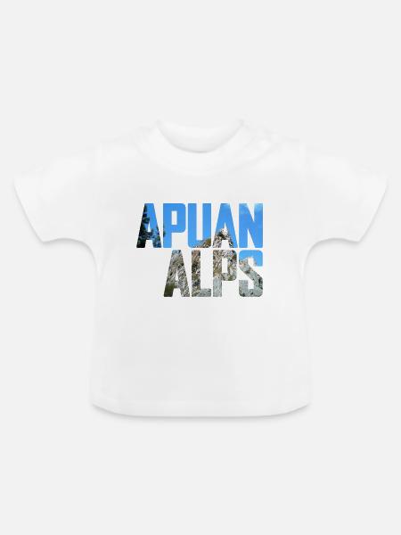 Apuanische Alpen - Baby Bio-T-Shirt mit Rundhals - Weiß