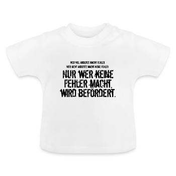 Beförderung - Baby Bio-T-Shirt mit Rundhals - Weiß - Vorne