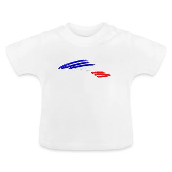 Drapeau national france drapeau couleurs creative - T-shirt bio col rond Bébé - blanc - Devant
