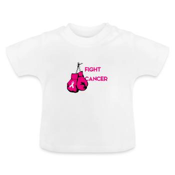 Lutte contre le cancer Rose Pink Pink Bow - T-shirt bio col rond Bébé - blanc - Devant