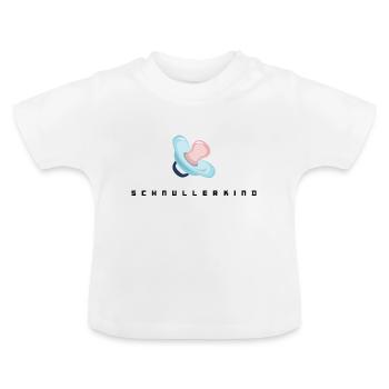 Schnullerkind (Jungen) - Baby Bio-T-Shirt mit Rundhals - Weiß - Vorne