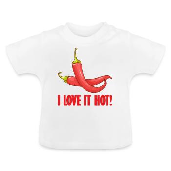 Chilli pepper hot pepper chili pepper hot food - Baby Organic T-Shirt with Round Neck - white - Front