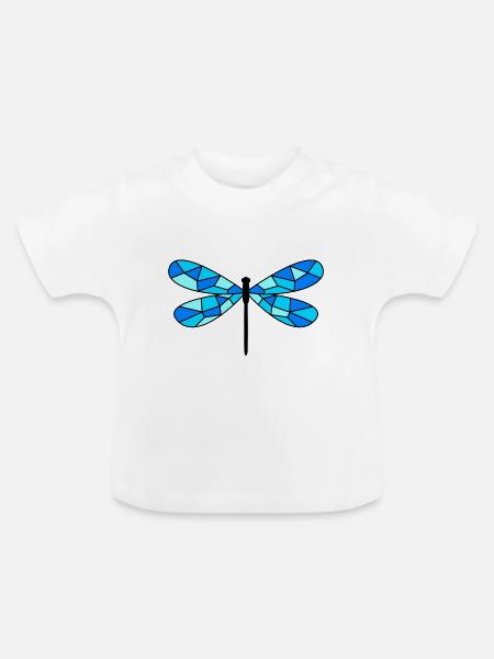 Die Libelle - Baby Bio-T-Shirt mit Rundhals - Weiß