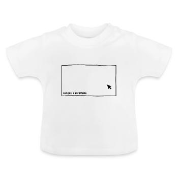 ux ui user experience wireframe website concept - Baby Organic T-Shirt with Round Neck - white - Front