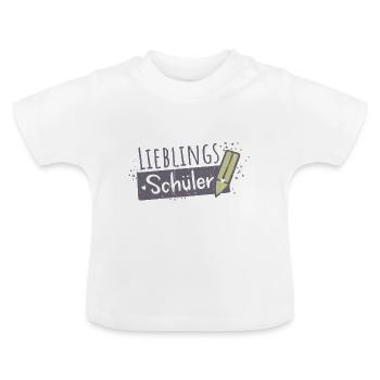 Lieblingsschüler Schule Lehrer Sprüche Geschenk - Baby Bio-T-Shirt mit Rundhals - Weiß - Vorne