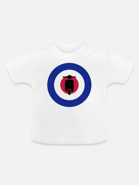 Roller Mods Ziel - Baby Bio-T-Shirt mit Rundhals - Weiß
