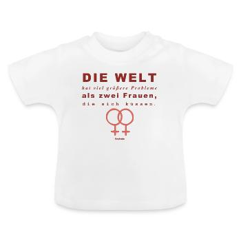lesbisch - Baby Bio-T-Shirt mit Rundhals - Weiß - Vorne