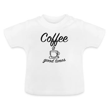 cup - Baby Organic T-Shirt with Round Neck - white - Front