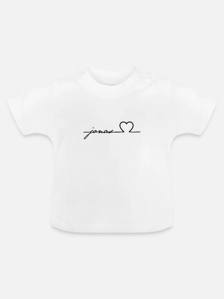 jonas - Baby Bio-T-Shirt mit Rundhals - Weiß