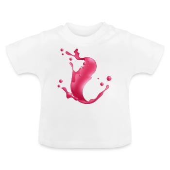 Splash couleur, Liquid Splash - design, idée cadeau - T-shirt bio col rond Bébé - blanc - Devant