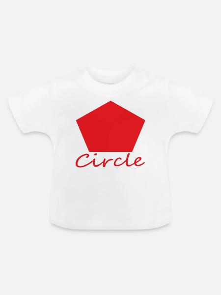 Falsche Kreisform - Baby Bio-T-Shirt mit Rundhals - Weiß