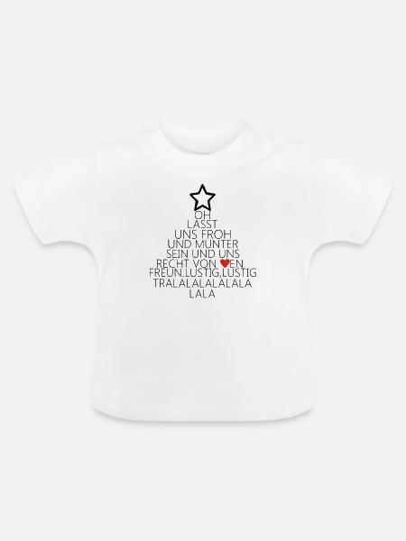 weihnachten Spruch lustig - Baby Bio-T-Shirt mit Rundhals - Weiß