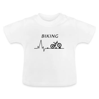 Biking - Baby Bio-T-Shirt mit Rundhals - Weiß - Vorne
