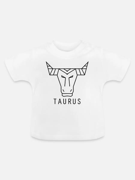 Stier - Baby Bio-T-Shirt mit Rundhals - Weiß
