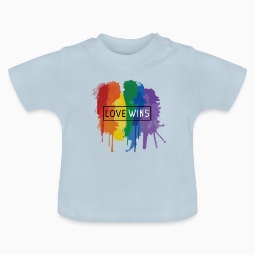 Love Wins - Baby Organic T-Shirt with Round Neck