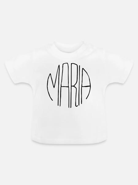 Maria Geschenk - Baby Bio-T-Shirt mit Rundhals - Weiß