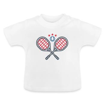 Tennis - Baby biologisch T-shirt met ronde hals - wit - Voor