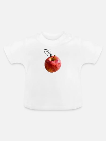 Apple leaf - Baby Bio-T-Shirt mit Rundhals - Weiß