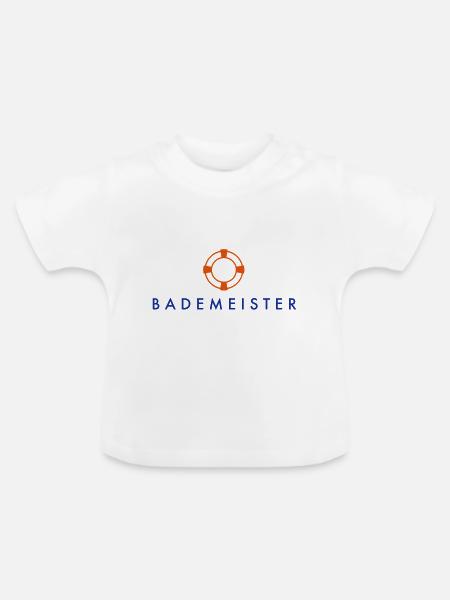 Bademeister - Baby Bio-T-Shirt mit Rundhals - Weiß