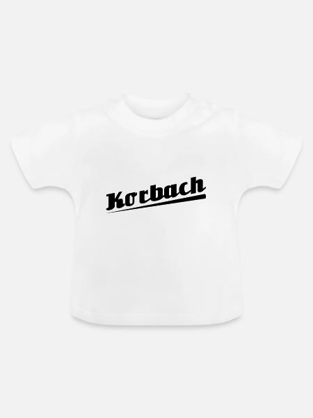 Korbach - Textdesign mit Stadtnamen - Baby Bio-T-Shirt mit Rundhals - Weiß