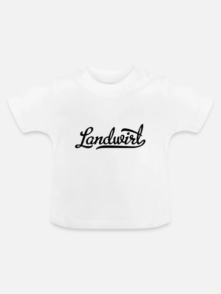 Landwirt - Baby Bio-T-Shirt mit Rundhals - Weiß