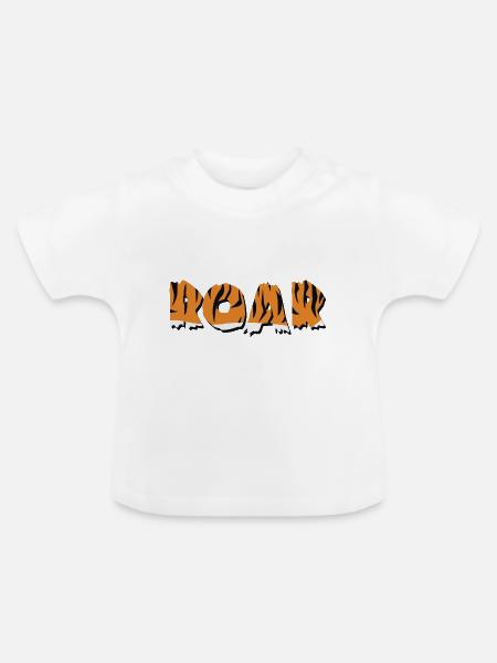 ROAR - Baby Bio-T-Shirt mit Rundhals - Weiß