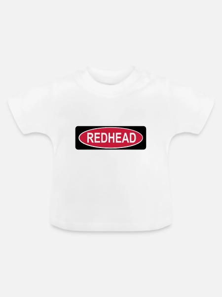 Rothaarig - Baby Bio-T-Shirt mit Rundhals - Weiß