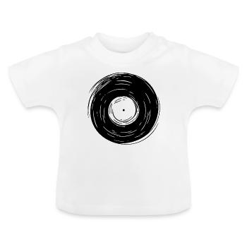 Vinyle - T-shirt bio col rond Bébé - blanc - Devant