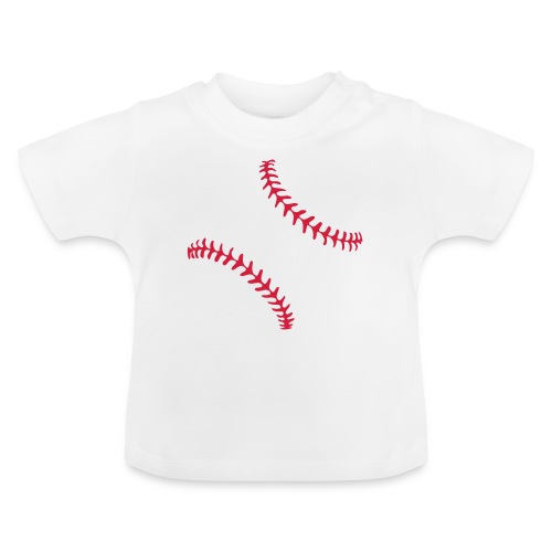 Realistic Baseball Seams - Baby Organic T-Shirt with Round Neck