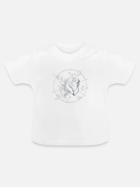 Ice Bear - Baby Bio-T-Shirt mit Rundhals - Weiß