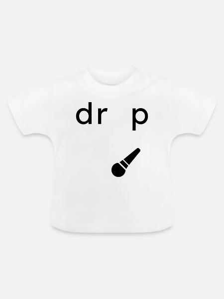 Drop the Microphone Geschenk - Baby Bio-T-Shirt mit Rundhals - Weiß