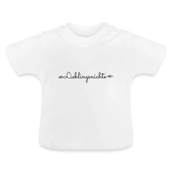 Nièce préférée meilleur nièce disant cadeau - T-shirt bio col rond Bébé - blanc - Devant