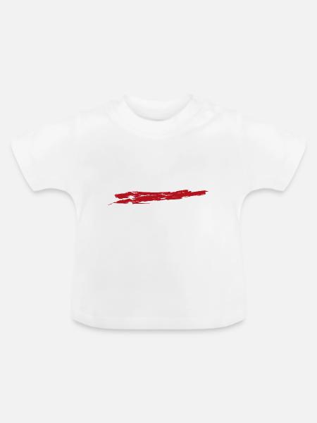 Farbkleckse Kleckse Farbspritzer Maler Geschenk - Baby Bio-T-Shirt mit Rundhals - Weiß