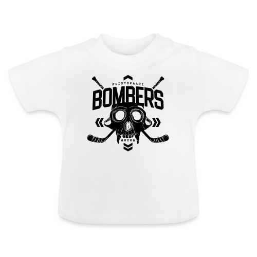 Puistokaari BOMBERS - Vauvan luomu-t-paita, jossa pyöreä pääntie